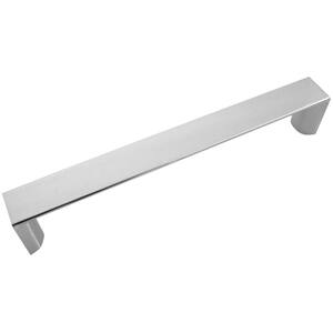 Metro 6.30 in. (160 mm) Center-to-Center Polished Chrome Solid Brass Contemporary Dual Mount Drawer Pull