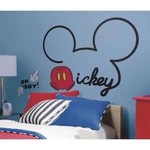 5 in. x 19 in. Mickey & Friends - All About Mickey Peel and Stick Giant Wall Decal