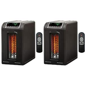 3 Element 1500-Watt Quartz Electric Infrared Portable Space Heaters (Pair)