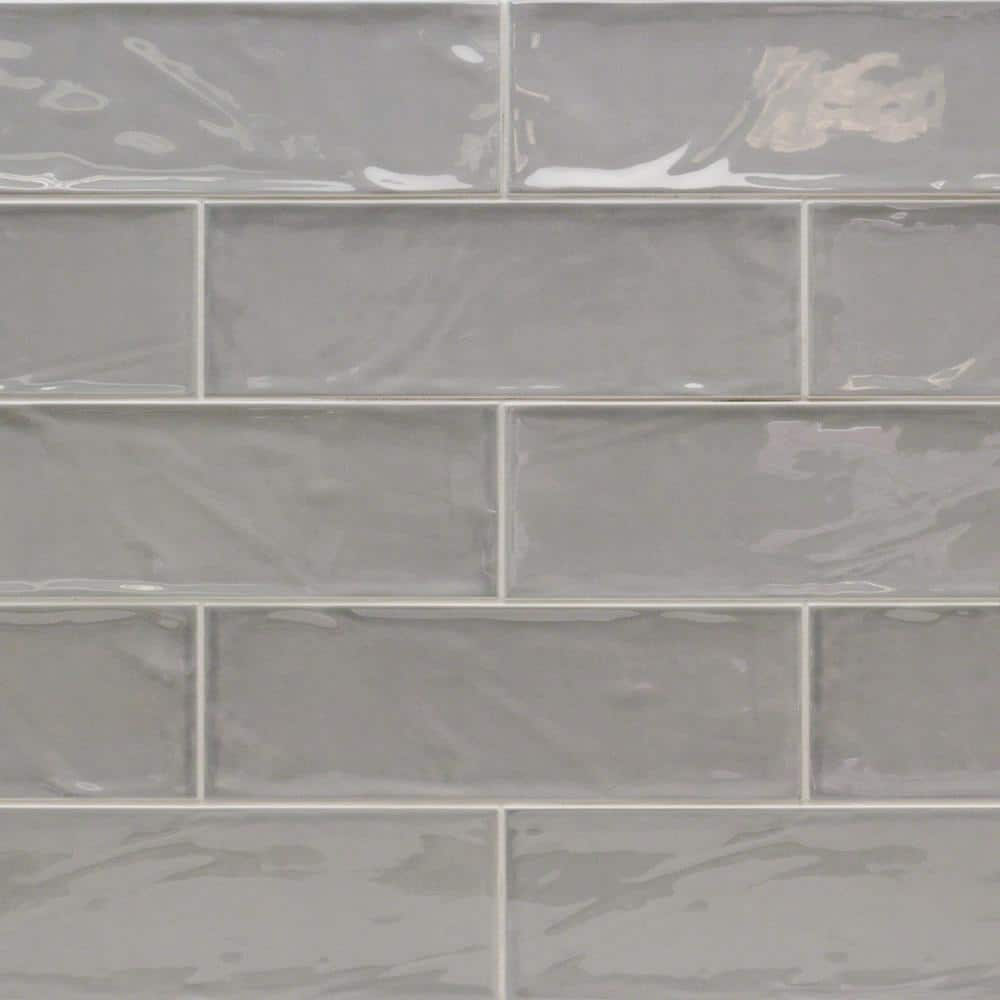 Ivy Hill Tile Pier Gray 4 In X 12 In 6 Mm Polished Ceramic Subway Wall Tile 33 Piece 1076 Sq Ft Box Ext3rd100454 The Home Depot