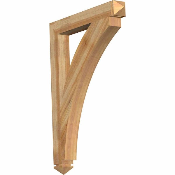 Ekena Millwork 4 in. x 44 in. x 32 in. Western Red Cedar Thorton Arts and Crafts Rough Sawn