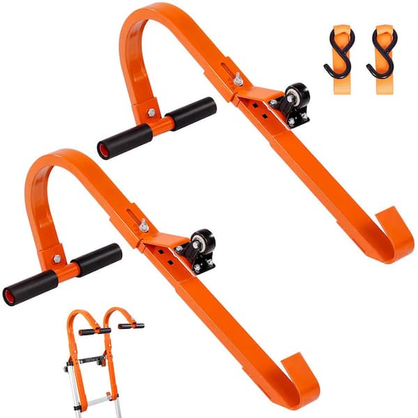 Ladder Roof Hook 2 Pack with Wheel Heavy Duty Steel Ladder Stabilizer for Above Ground Pool