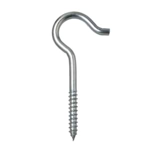 CYUaoao 12Pcs 10cm Open Eye Hooks Self-Tapping Large Screw Hooks Carbon Steel Galvanized Cup Hooks Screw-in Hook Question Mark Hook for Home Office Outdoor Lighting 
