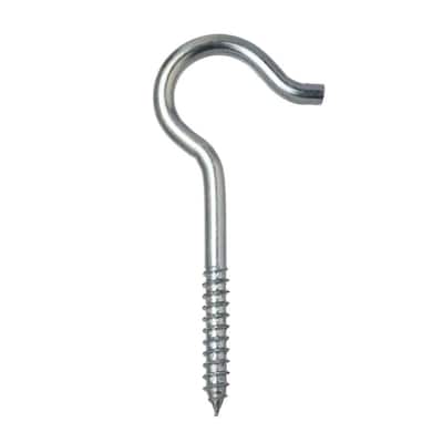 #8 Zinc-Plated Steel Screw Hook (25-Piece per Pack)