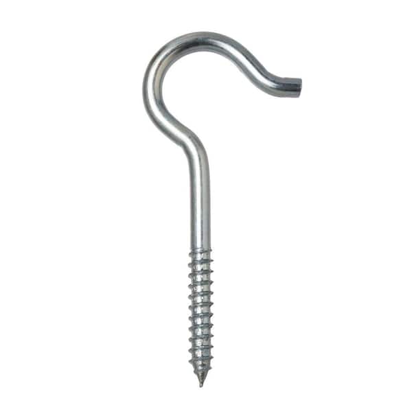 Everbilt #8 Zinc-Plated Steel Screw Hook (25-Piece per Pack)
