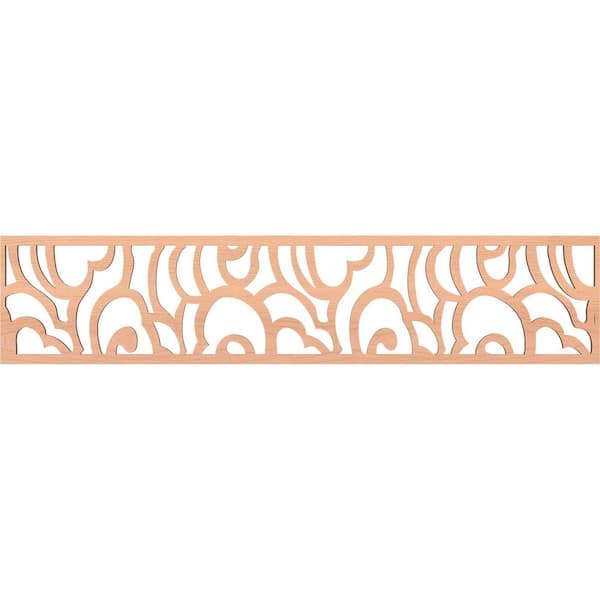 Ekena Millwork Springfield Fretwork 0.25 in. D x 46.75 in. W x 10 in. L Alder Wood Panel Moulding