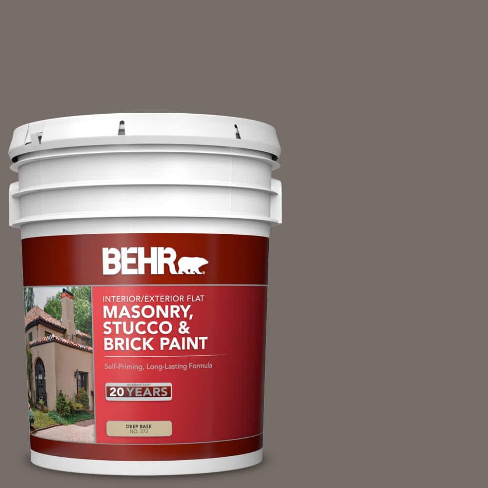 5 gal. #BNC-37 Gray Owl Flat Interior/Exterior Masonry, Stucco and Brick Pa