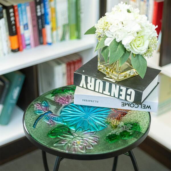 【アシモクラフツ】 A poy tray PAG saucer 120 皿 MUMTOP 14 in. Round Dragonfly Side Tables Outdoor Glass Top