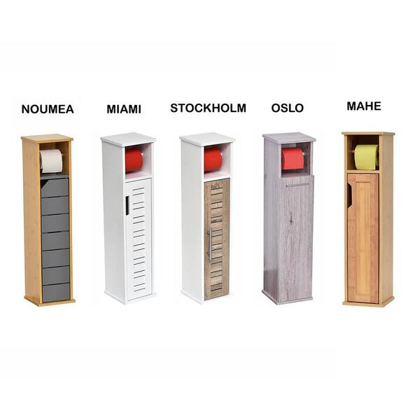 2 In 1 Wood Toilet Roll Holder And Storage Unit Cabinet Noumea Gray 9912260 The Home Depot 2 In 1 Wood Toilet Roll Holder And, Toilet Paper Storage Cabinet