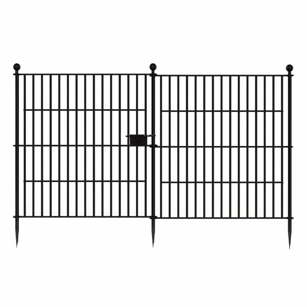 32 in. x 23.6 ft. No Dig Rustproof Metal Wire Panel Border Animal Barrier F