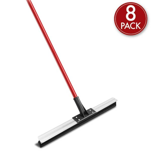 Libman 24 in. Flex Foam Blade Floor Squeegee with 60 in. Handle (8-Pack ...