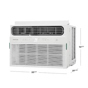 8000 BTU 115-Volt Window Air Conditioner Cools 350 sq. ft. with Heater with Remote in White