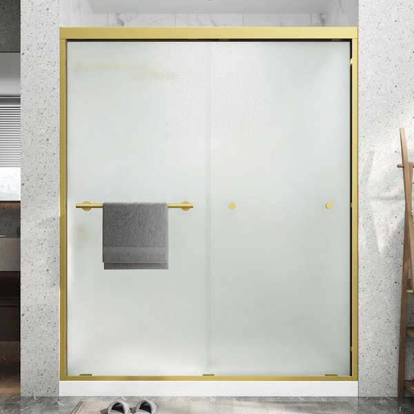 EASYWORC 67-72 in. W x 72 in. H Sliding Framed Shower Door in