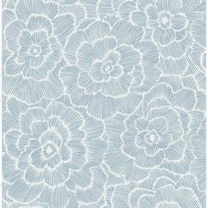 Periwinkle Grey Textured Floral Grey Wallpaper Sample