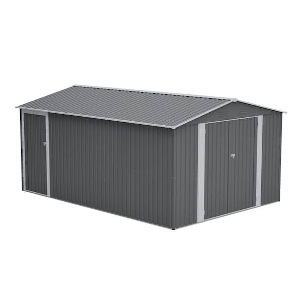 ABSCO Regent 10 ft. W x 12 ft. D Metal Garden Storage Shed in