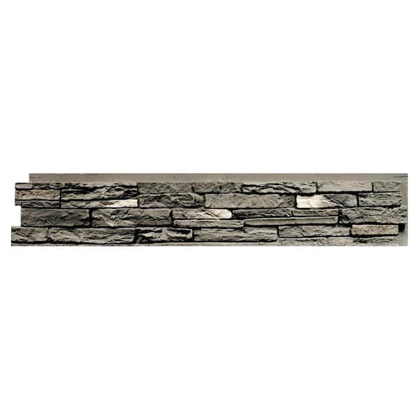 NextStone Slatestone Rundle Ridge 8.25 in. x 43 in. Faux Stone Siding Panel (8-Pack)