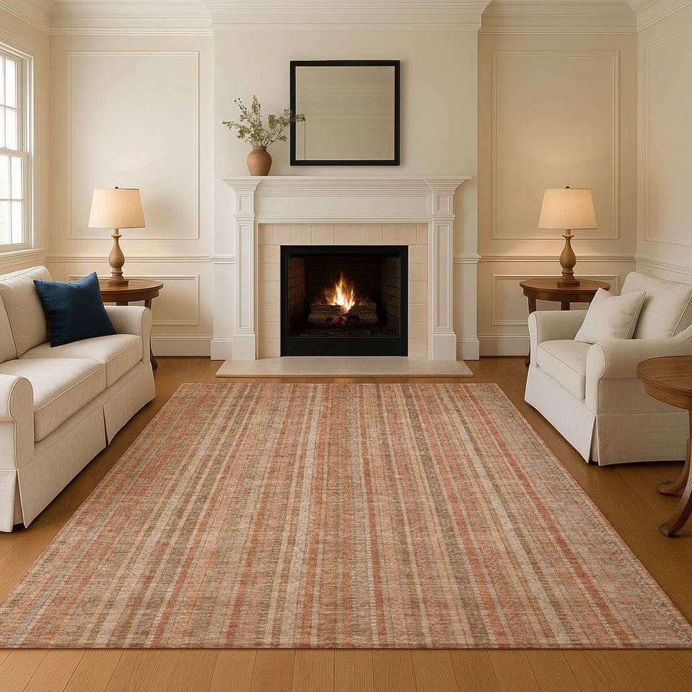 Mayfield Premium Machine Washable Abstract AMF1655 Paprika 10 ft. x 14 ft. Area Rug price history on PriceWatchPro