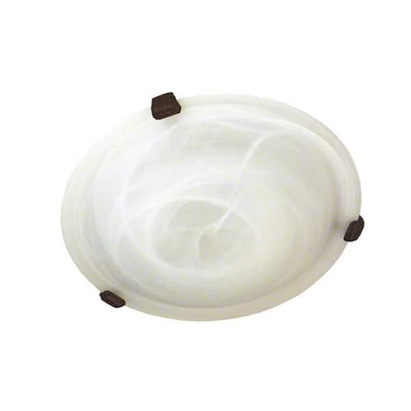 Cambridge 3-Light Ebony Bronze Flush Mount