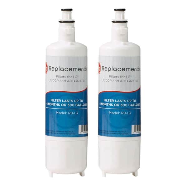 ReplacementBrand LT700P Comparable Refrigerator Water Filter (2-Pack)