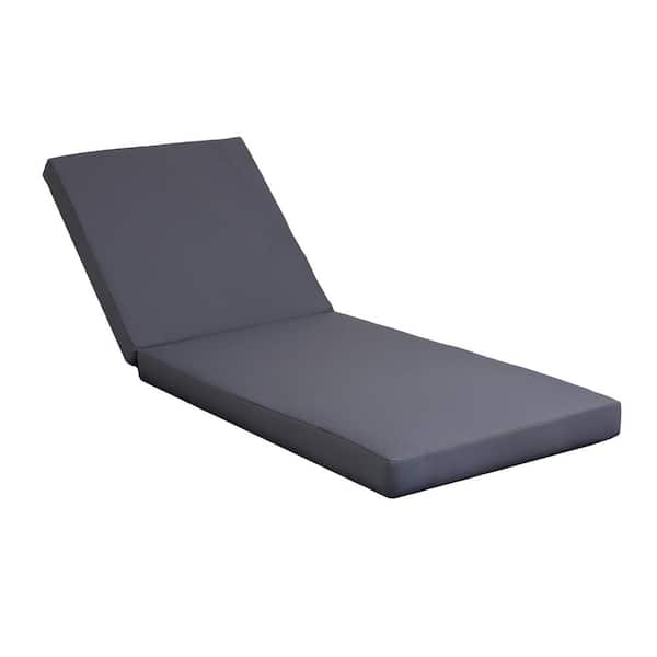 Misopily 76.25 x 4.00 Replacement Outdoor Loveseat Chaise Lounge Cushion in Waterproof Fabric Polyurethane Foam Filling,Dark Grey