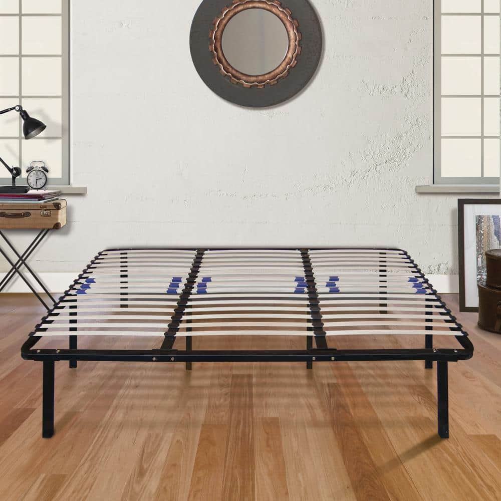 14 in. King Metal Platform Bed Frame with Adjustable Lumbar Support, Tool-F