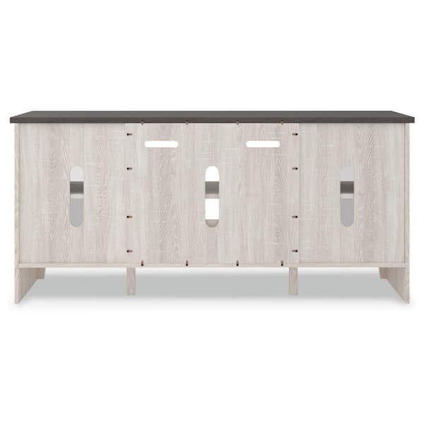 Signature DESIGN BY ASHLEY Dorrinson White/Gray TV Stand Fits TV's