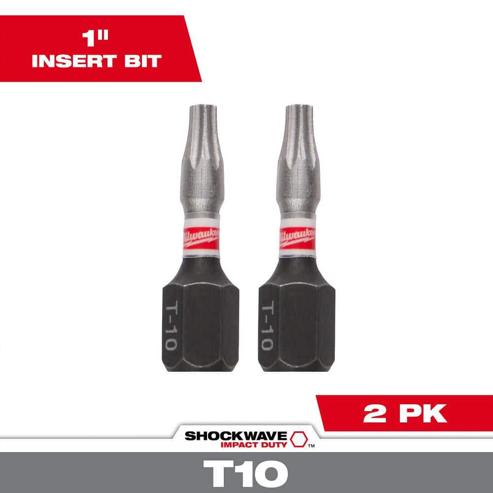 SHOCKWAVE Impact Duty 1 in. T10 Torx Alloy Steel Insert Bit (2-Pack) price history on PriceWatchPro