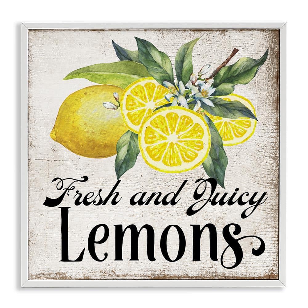 Fresh & Juicy Lemons by Creatif Belle White Framed Food Giclee Art Print 12 in. x 12 in. price history on PriceWatchPro