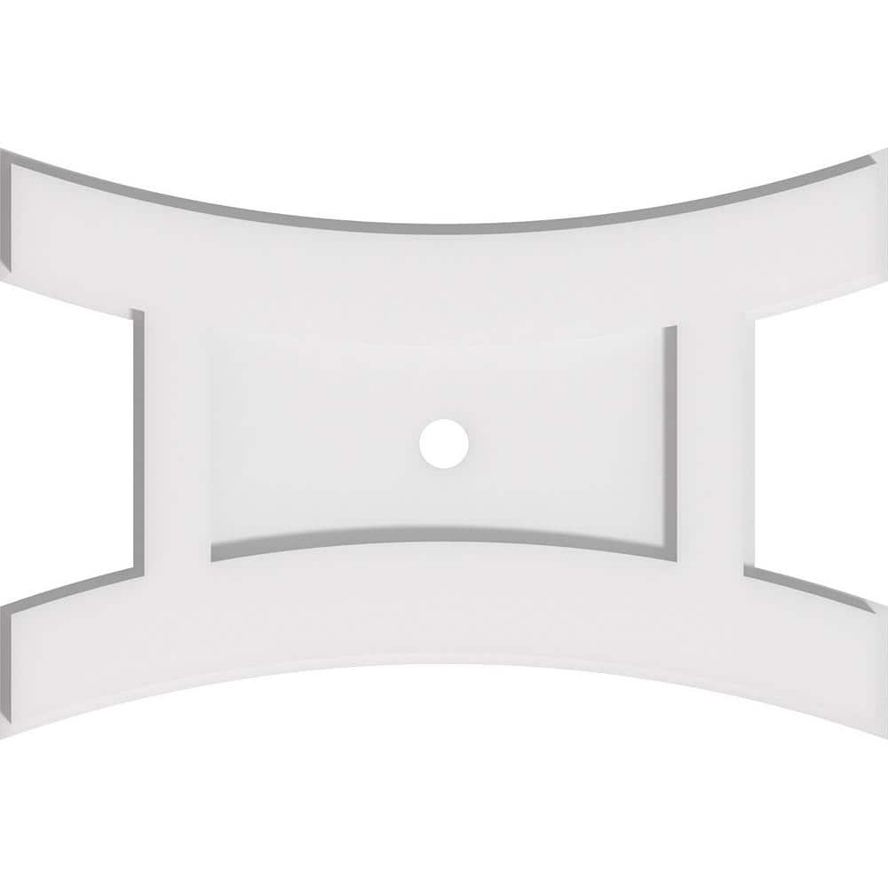 White PVC Contemporary Ceiling Medallion 18" x 12"