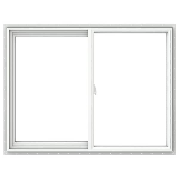 V-2500 48 in. x 36 in. White Vinyl Nailfin Sliding Window with Low E, Argon, Screen, and No Grids