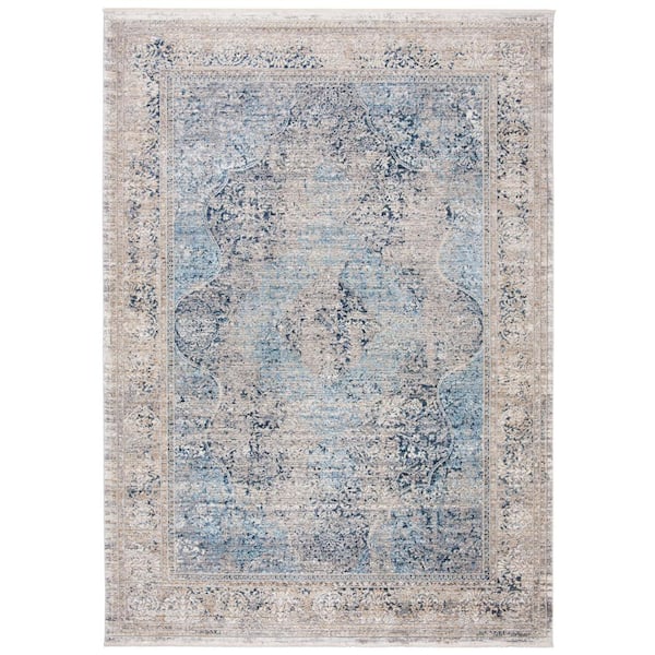 SAFAVIEH Dream Blue/Gray 3 ft. x 4 ft. Abstract Geometric Area Rug