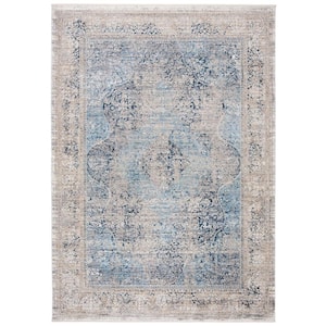 Dream Blue/Gray 8 ft. x 10 ft. Abstract Area Rug