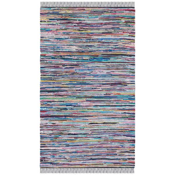 6 Ft X 9 Interlaced Area Rug, Black And Pink Rug