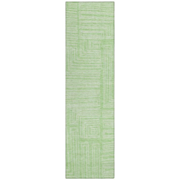Addison Rugs Chantille Machine Washable Indoor/Outdoor Abstract ACN1045 Mint 2 ft. 3 in. x 7 ft. 6 in. Area Rug