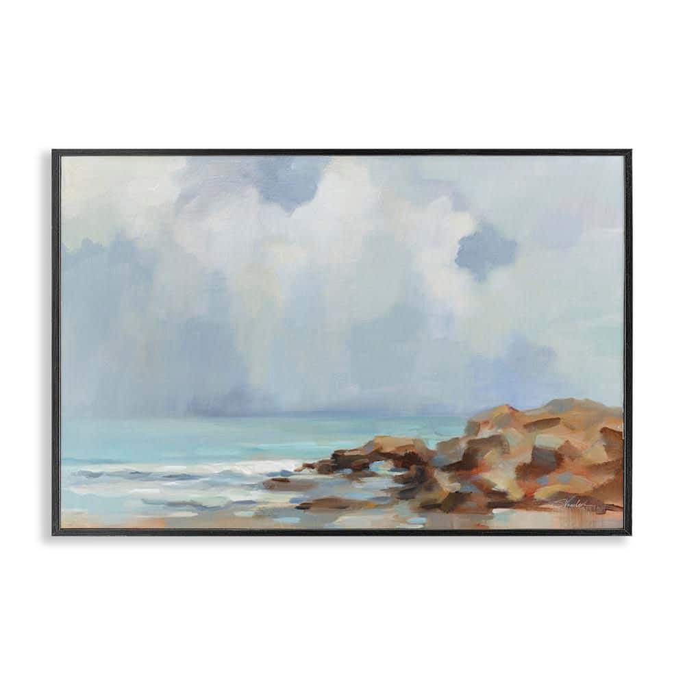 Morning at Stone Beach by Silvia Vassileva Black Framed Nature Giclee Art Print 12 in. x 18 in.