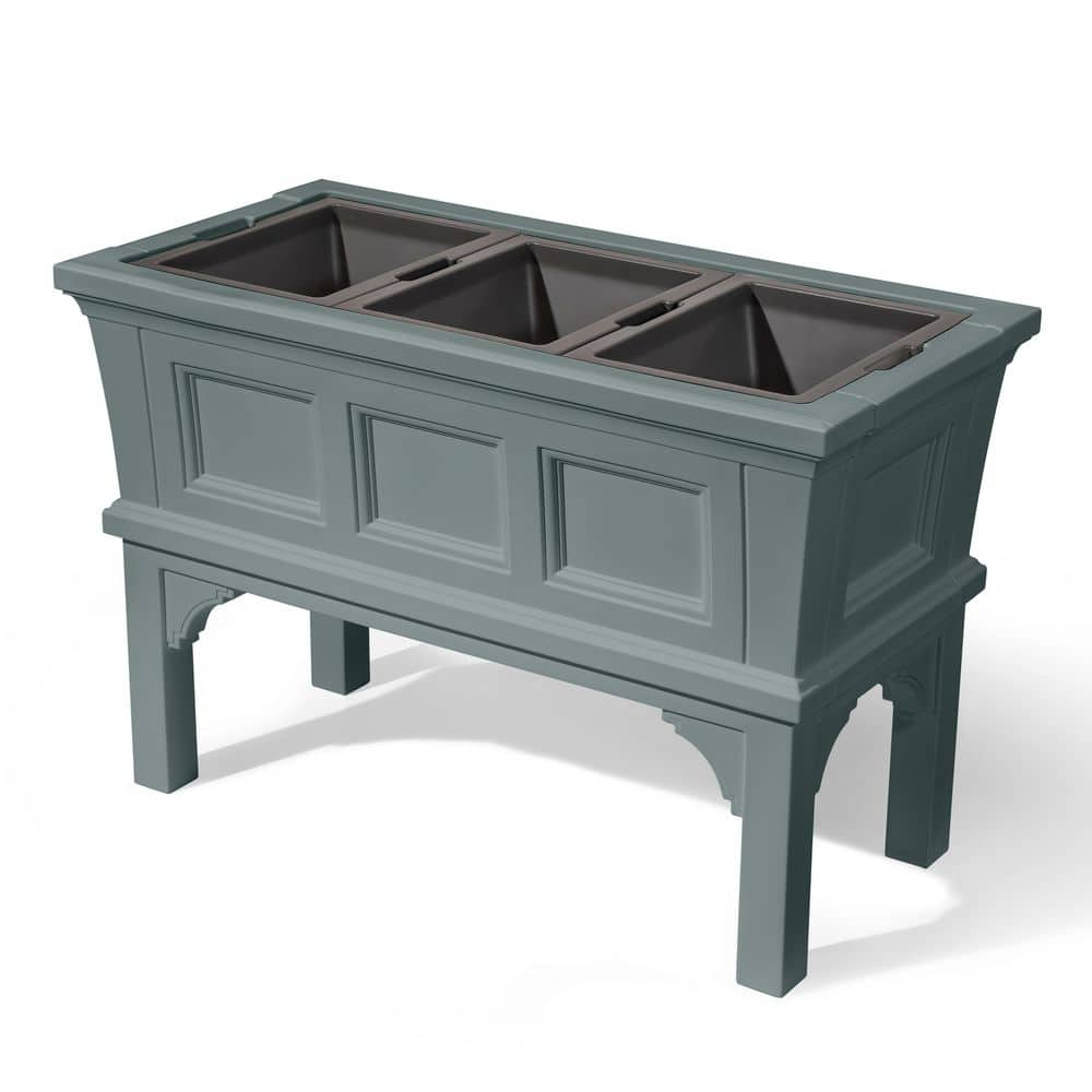 Winfield Large 24 in. H x 39 in. W x 19.5 in. D Sage Gray Resin Rectangular Indoor/Outdoor Raised Planter Box price history on PriceWatchPro