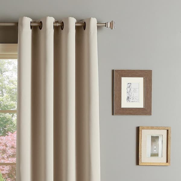 Custom Blue Botanical Stripe Curtain With Trim Options | Pepper Home