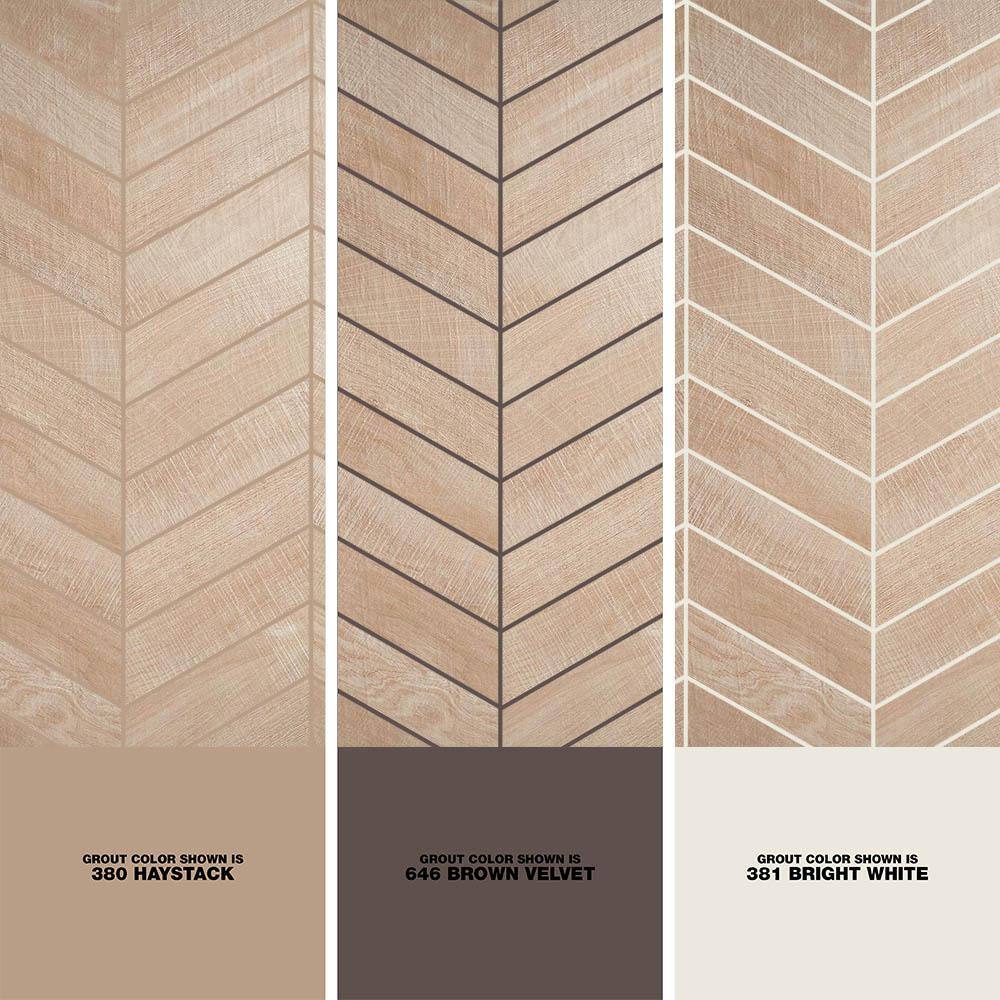Maple Brown 24x48 Matte Porcelain Chevron Floor and Wall Tile