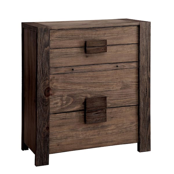 William's Home Furnishing Janeiro Rustic Natural Tone Transitional Style 32 in. Chest of Drawers