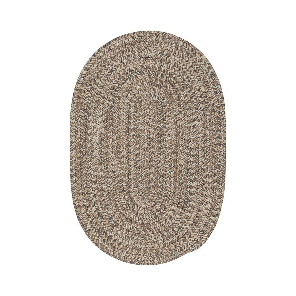 Carrington Tweed Storm Gray 4 ft. x 6 ft. Oval Indoor/Outdoor Area Rug