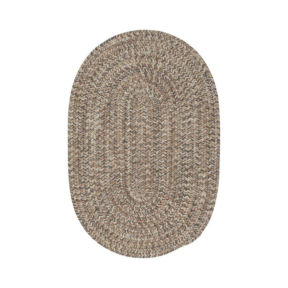 Carrington Tweed Storm Gray 6 ft. x 9 ft. Oval Indoor/Outdoor Area Rug