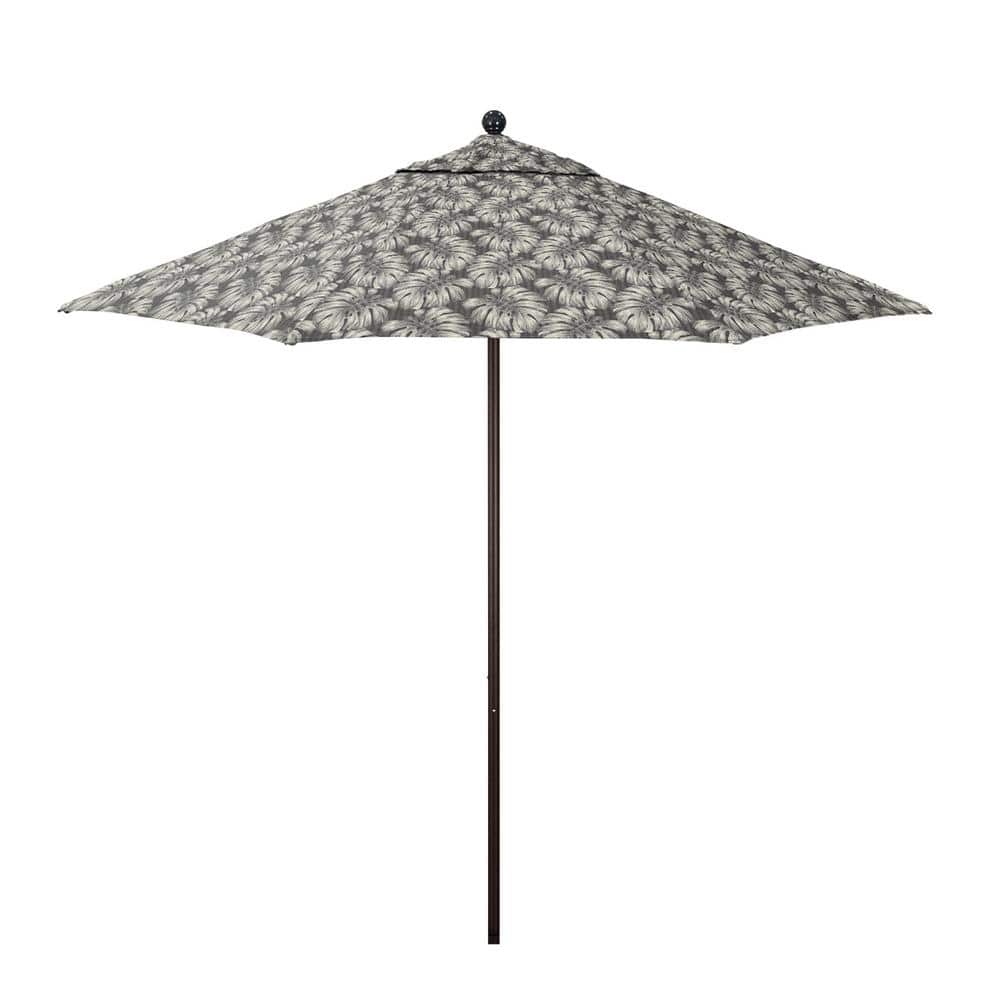 9 ft. Bronze Aluminum Market Patio Umbrella with Fiberglass Ribs and Push-Lift in Palm Graphite Pacifica Premium price history on PriceWatchPro