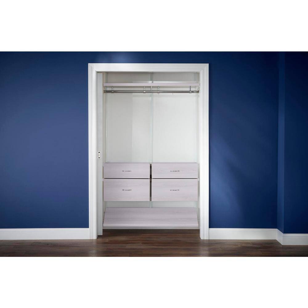 Porch & Den Hendrickson White Wood 4-Drawer 16-inch Deep Closet