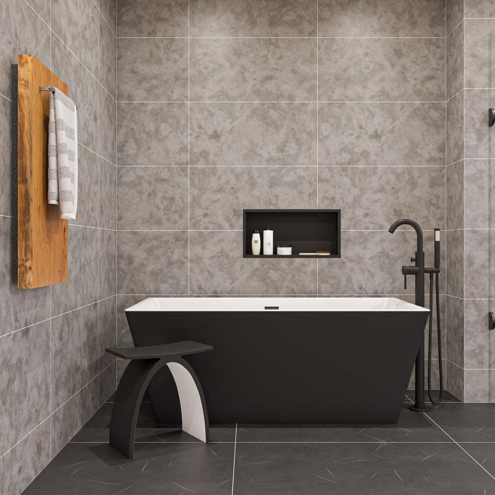 Matte Black Stainless Steel Wall Mount Shower Shelf