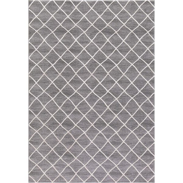 Concord Global Trading Bazaar Prestige Ivory-Gray 6 ft. 7 in. x 9 ft. 3 in. Area Rug