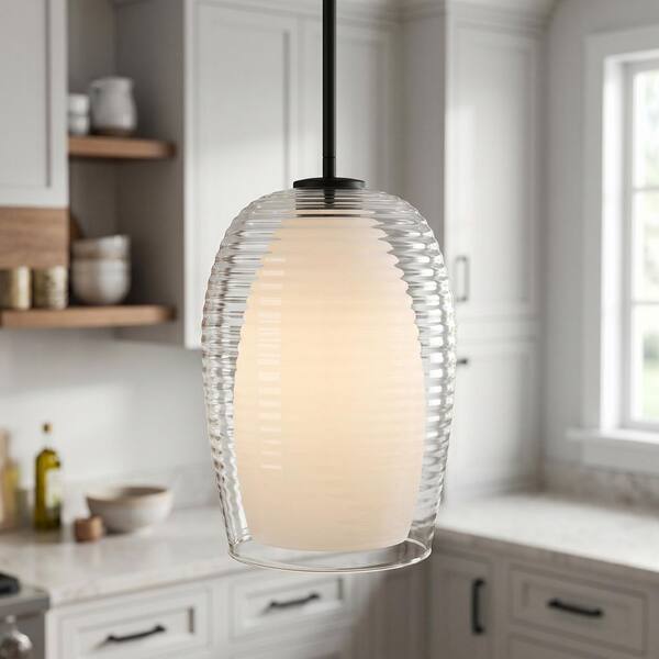 Evelynn 1-Light Matte Black Mini Pendant Light