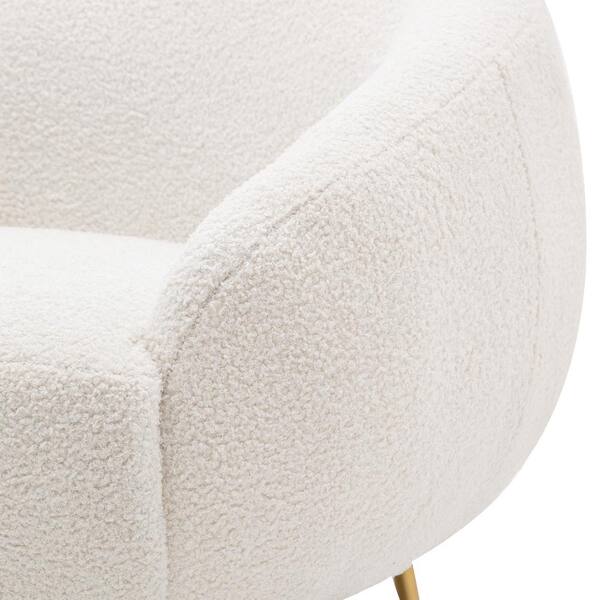 aisword Modern Comfy Leisure Accent Chair, Teddy Short Plush