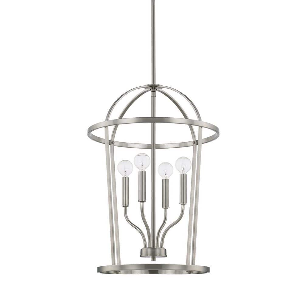Greyson 60-Watts 4-Light Brushed Nickle Foyer Light, No Bulbs Included price history on PriceWatchPro