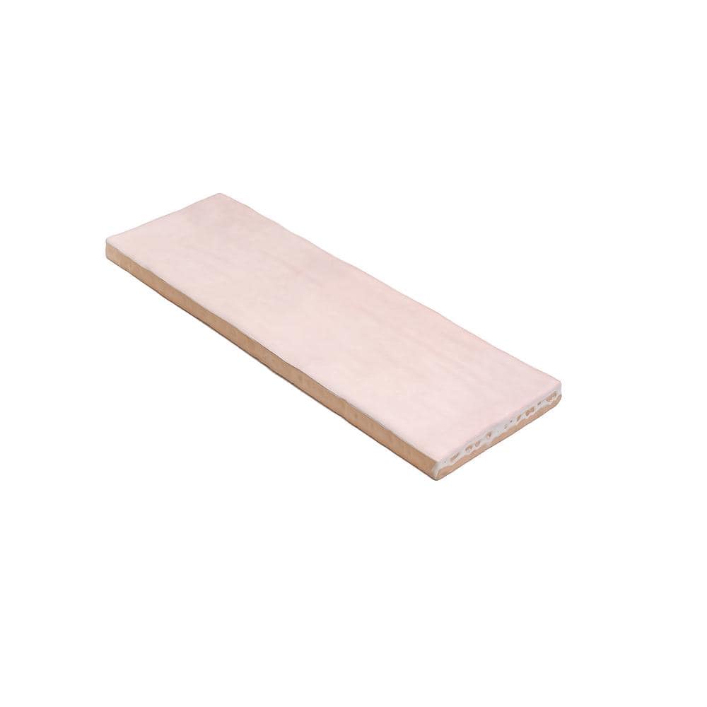 Apollo Pink Polished Ceramic Subway Tile 2.58" x 8"