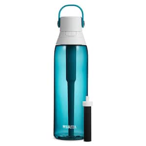 Premium 26 oz. Filtering Water Bottle with BPA Free in Sea Glass Blue